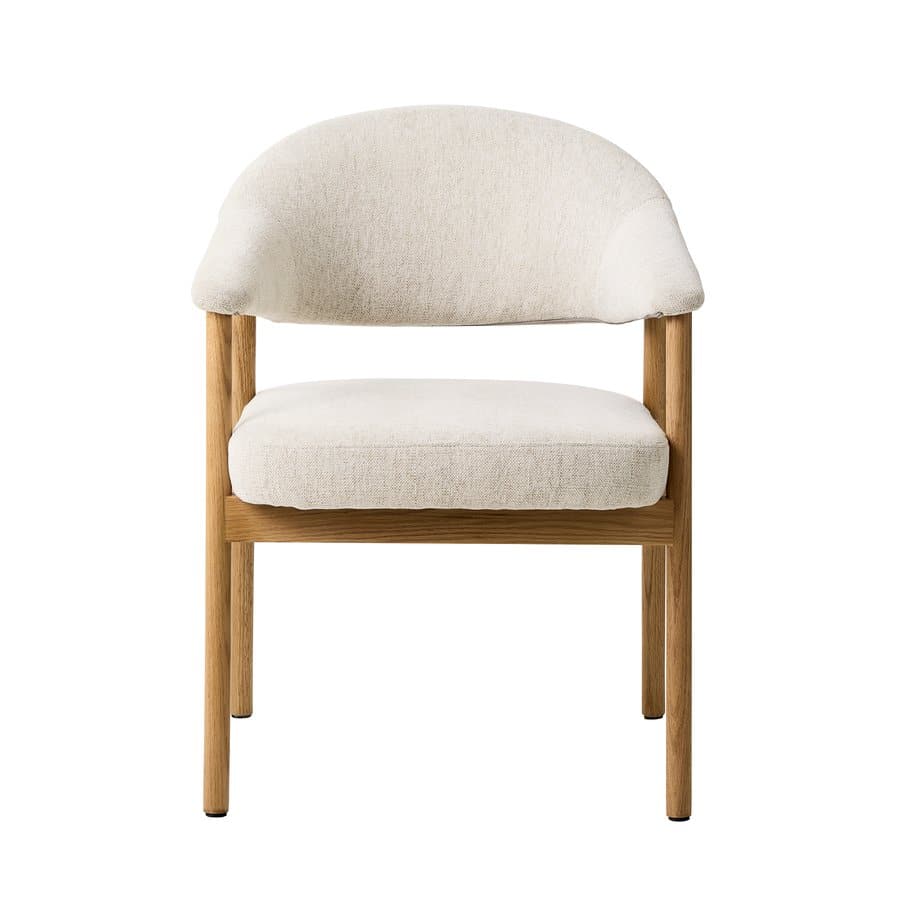 Durban Spisebordsstol Armlæn Polyester Egetræ B63Xd63Xh81Cm