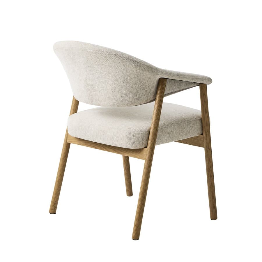 Durban Spisebordsstol Armlæn Polyester Egetræ B63Xd63Xh81Cm