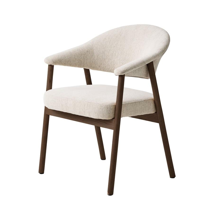 Durban Spisebordsstol Armlæn Polyester Egetræ B63Xd63Xh81Cm