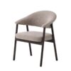 Durban Spisebordsstol Armlæn Sandfarvet Polyester Espresso