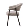 Durban Spisebordsstol Armlæn Sandfarvet Polyester Espresso