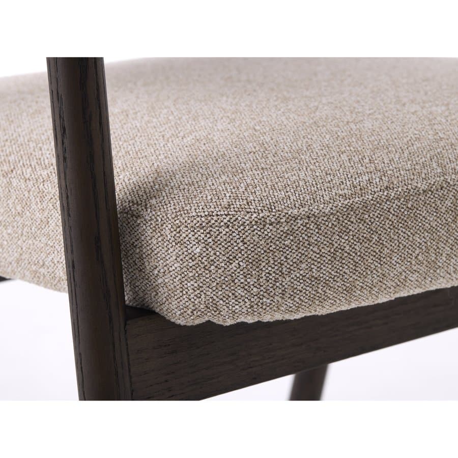Durban Spisebordsstol Armlæn Sandfarvet Polyester Espresso
