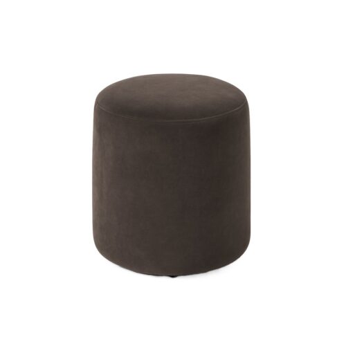 Frankfurt Puf Chokoladebrun Pu Læder Ø50Xh40Cm