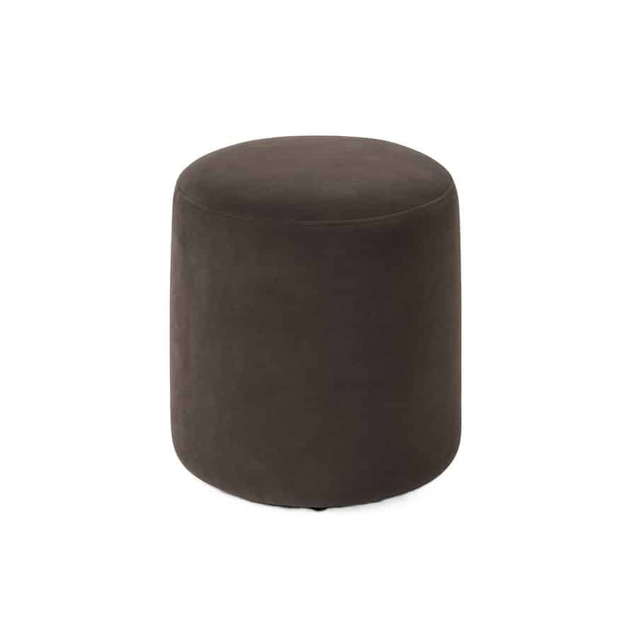 Frankfurt Puf Chokoladebrun Pu Læder Ø50Xh40Cm