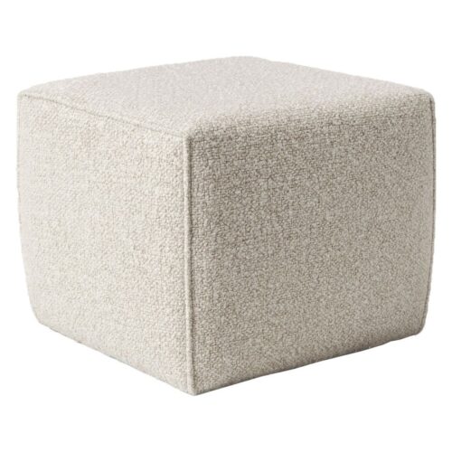 Frankfurt Puf Sandfarvet Stof B50Xd50Xh40Cm