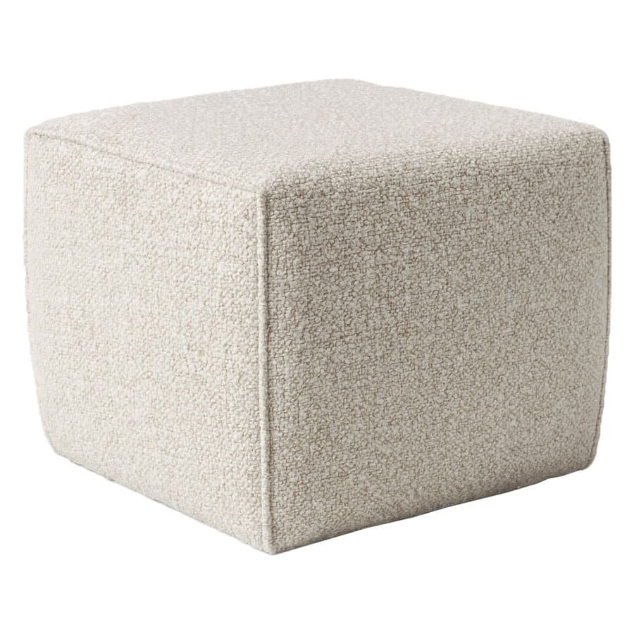 Frankfurt Puf Sandfarvet Stof B50Xd50Xh40Cm