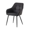 Fürth Armchair Spisebordsstol Mørkegrå Pu Stål