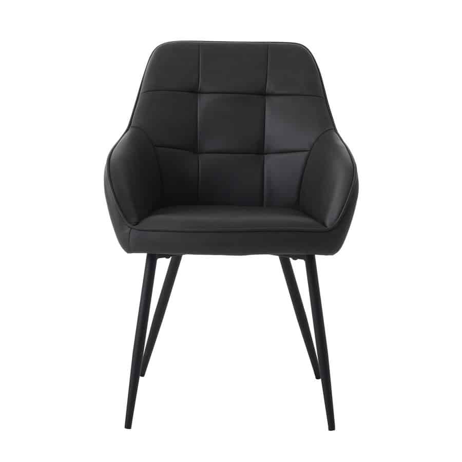 Fürth Armchair Spisebordsstol Mørkegrå Pu Stål