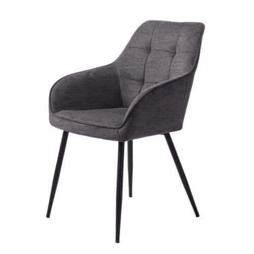 Fürth Spisebordsstol Armlæn Mørkegråt Polyesterstof B58Xh84Xd59