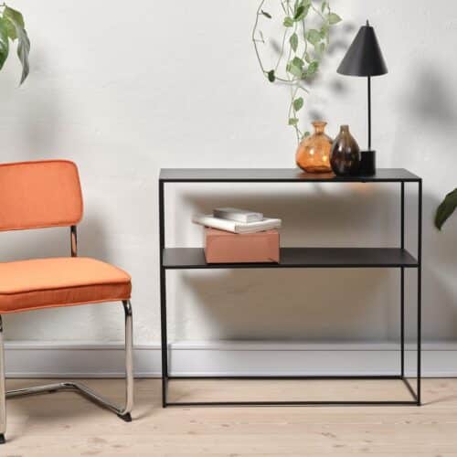 Fulda Spisebordsstol Orange Stof Krom Ben