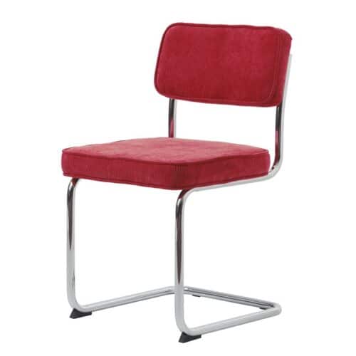 Fulda Spisebordsstol Rød Corduroy B50Xd53Xh84Cm