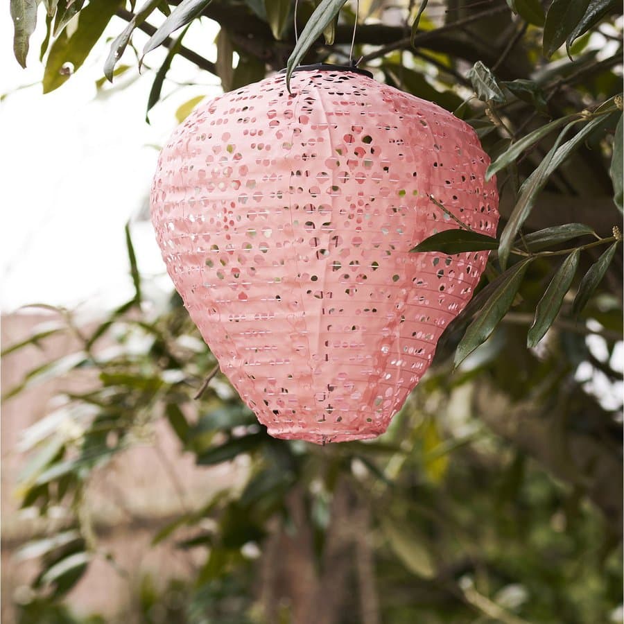 Greatham Led Lanterne Pink Polyester Stål