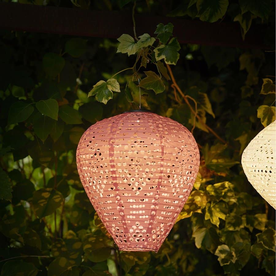 Greatham Led Lanterne Pink Polyester Stål