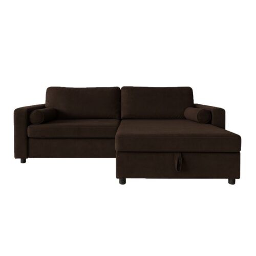 Greifswald Sovesofa Chokoladebrun Velour B216Xh85Xd155Cm
