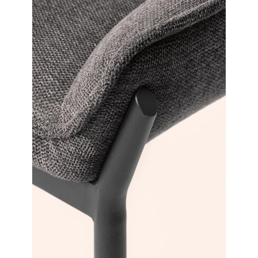 Hangzhou Spisebordsstol Armlæn Mørkegrå Stof B58Xh84Xd59Cm