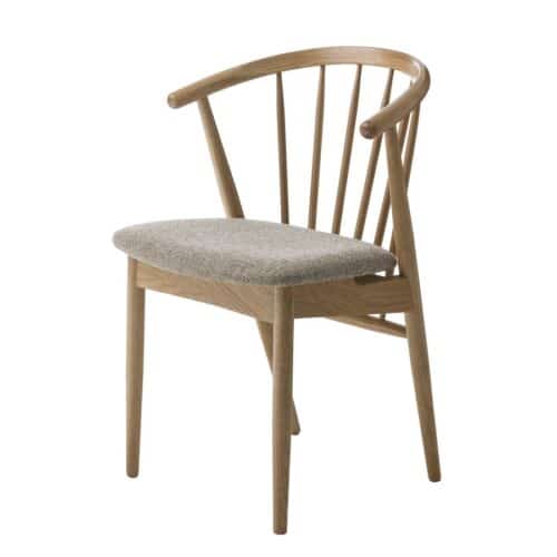 Hannover Spisebordsstol Latte Melange Polyester Egetræ