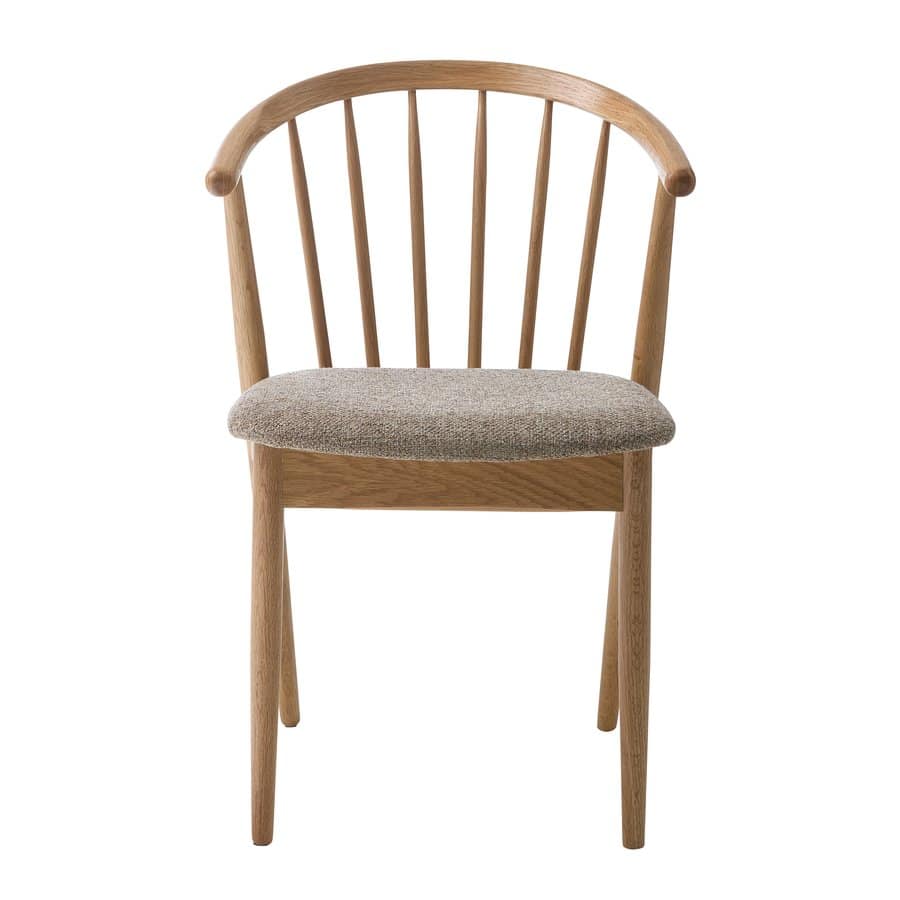 Hannover Spisebordsstol Latte Melange Polyester Egetræ