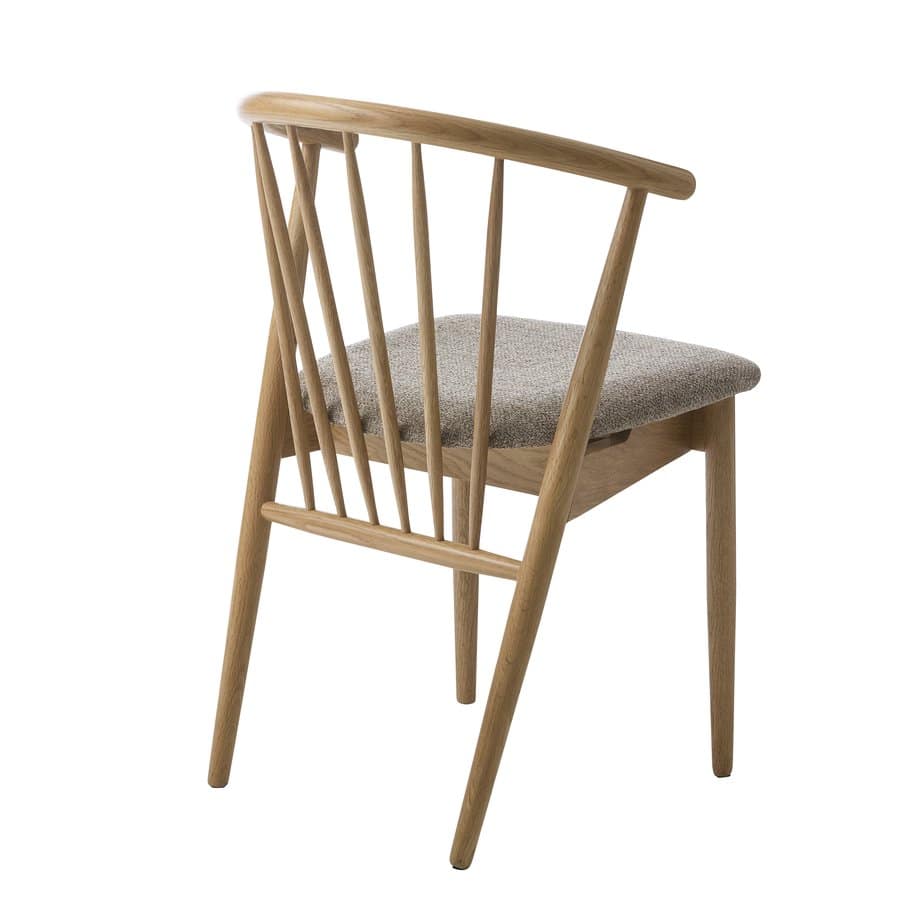Hannover Spisebordsstol Latte Melange Polyester Egetræ