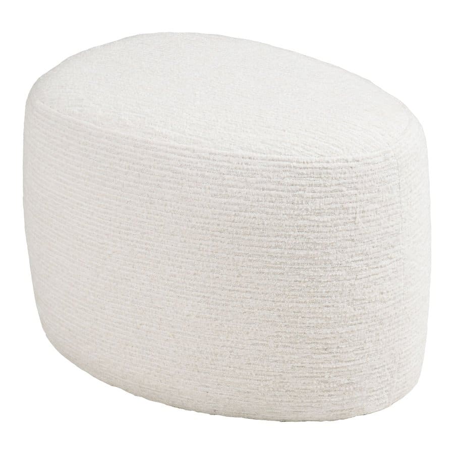 Hilo Puf Off White Chenille L40Xb55Xh39Cm