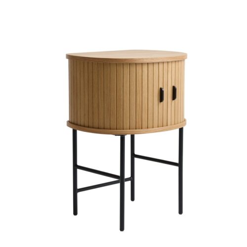 Ingolstadt Natbord Egetræ Sorte Metalben B50Xh70Xd40Cm