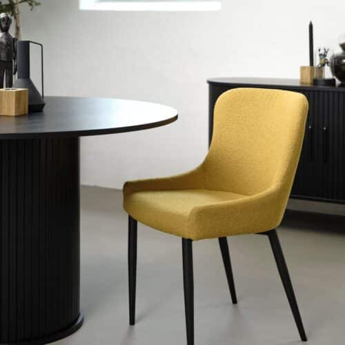 Ingolstadt Spisebord Sort Egetræ Ø120Xh75Cm