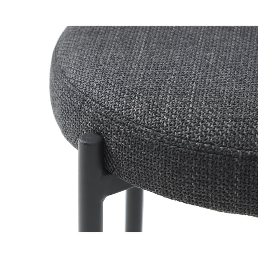 Jena Taburet Polyester Sort Metal Stel