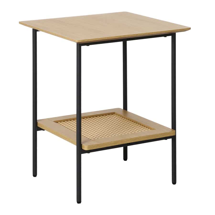 Moers Sidebord Egetræ Polyrattan