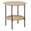 Moers Sidebord Egetræ Polyrattan Ø50Xh50Cm