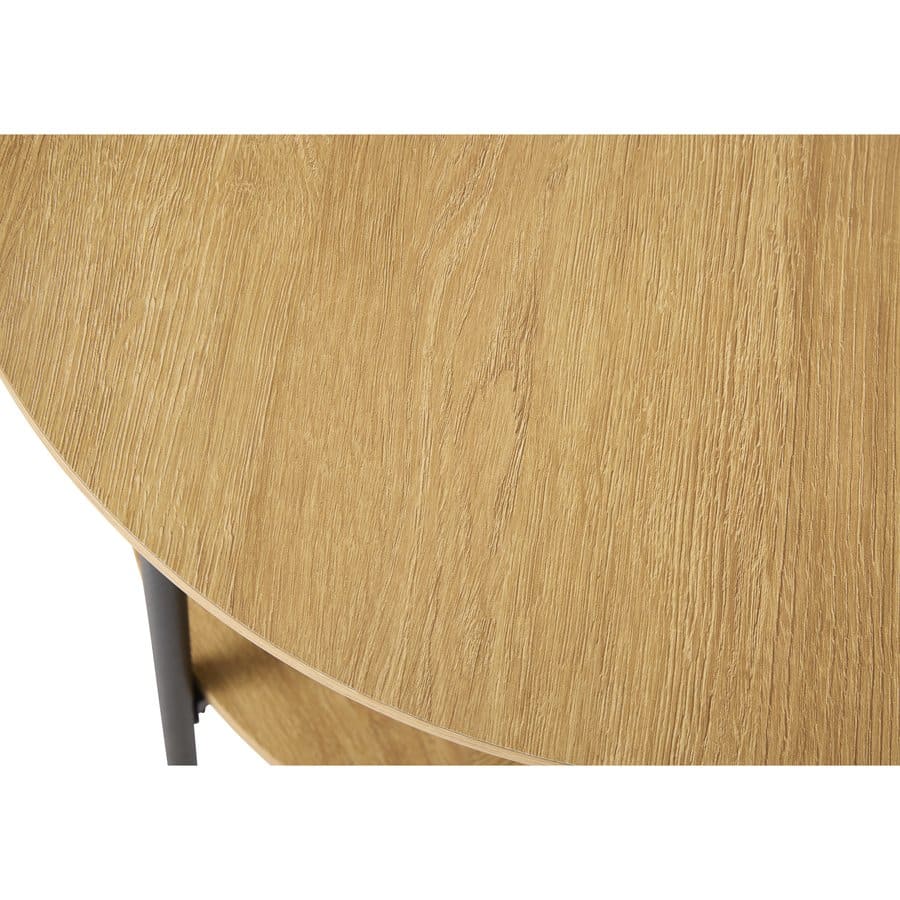 Moers Sidebord Egetræ Polyrattan Ø50Xh50Cm