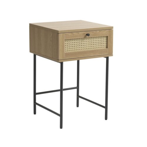 Moers Sidebord Egetræ Polyrattan B45Xd45Xh70Cm