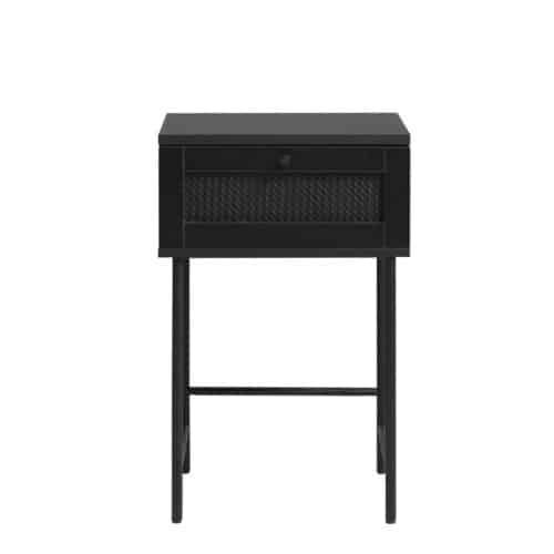 Moers Sidebord Sort Mdf Sort Polyrattan
