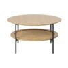 Moers Sofabord Egetræ Polyrattan Ø80Xh40Cm