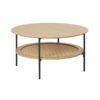 Moers Sofabord Egetræ Polyrattan Ø80Xh40Cm