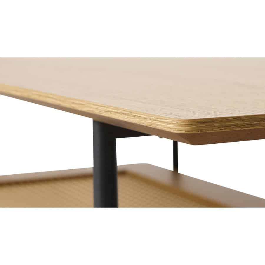 Moers Sofabord Egetræ Polyrattan L110Xb55Xh40Cm