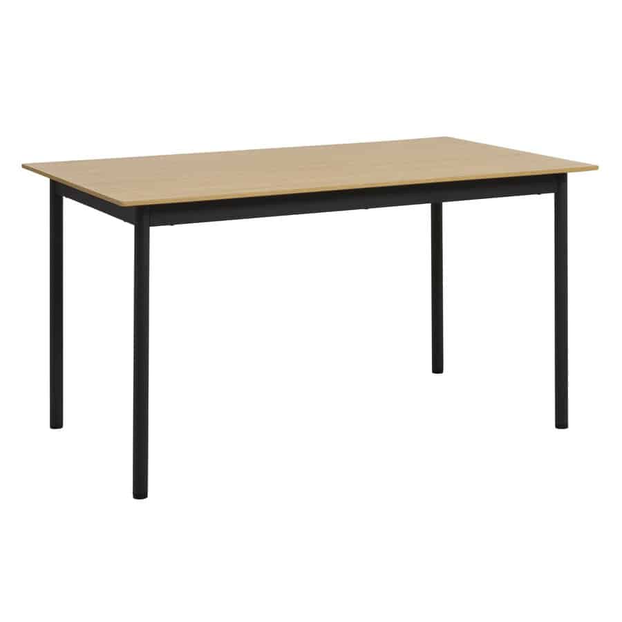 Moers Spisebord Egetræ Sort Metal L140Xb85Xh75Cm