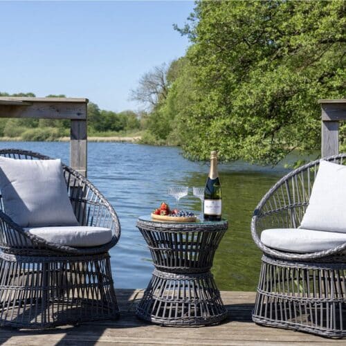 Natal Loungesæt Rattan Grå Hynder L64Xb48Xh76Cm