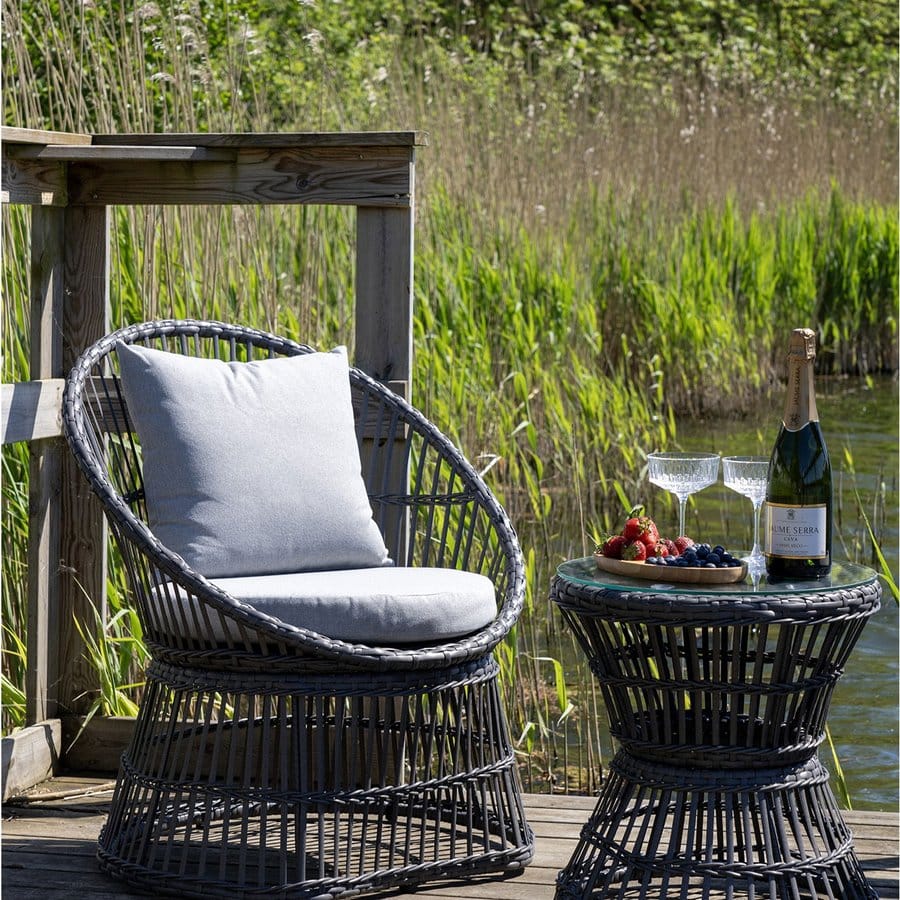 Natal Loungesæt Rattan Grå Hynder L64Xb48Xh76Cm