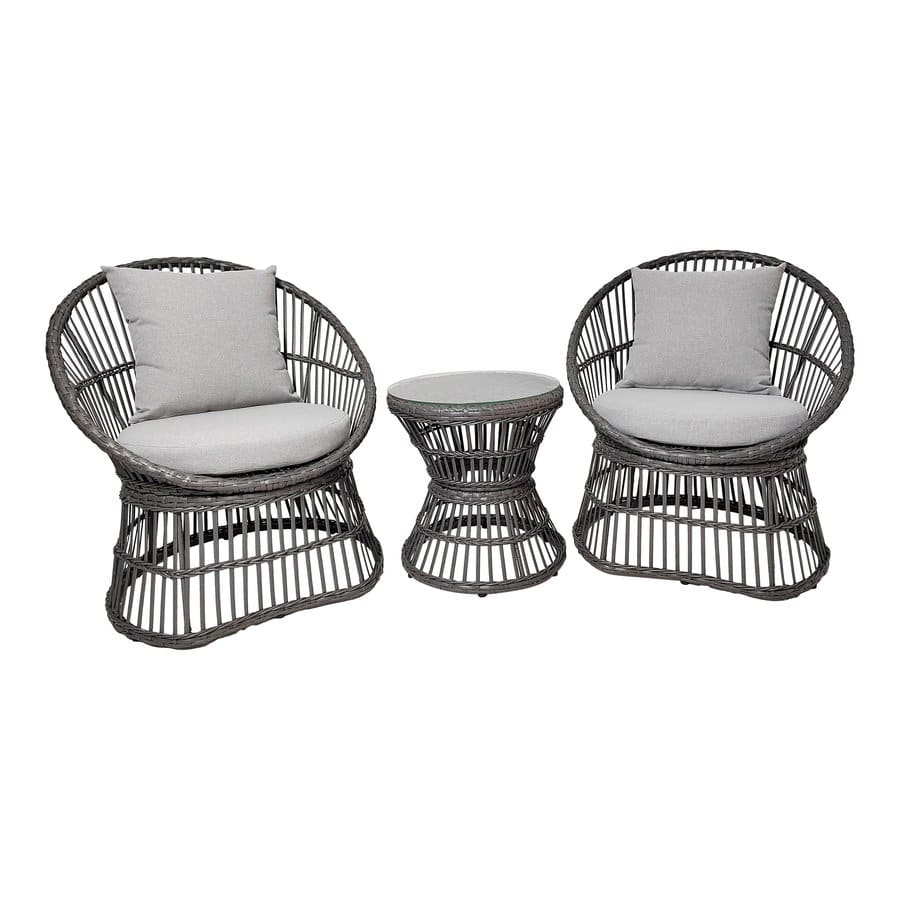Natal Loungesæt Rattan Grå Hynder L64Xb48Xh76Cm