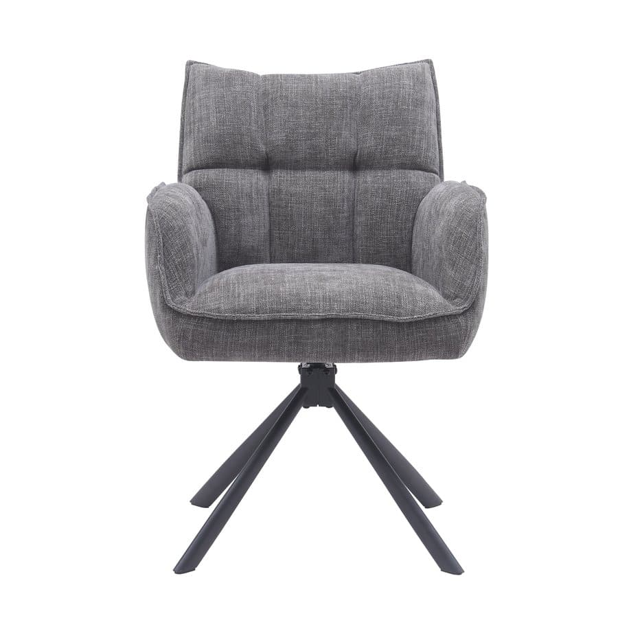 Oberhausen Spisebordsstol Armlæn Grafitgrå Stof B59Xh86Xd65Cm