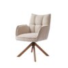 Oberhausen Spisebordsstol Armlæn Polyester Egetræ B59Xh86Xd65Cm