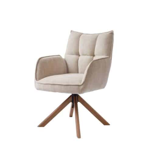 Oberhausen Spisebordsstol Armlæn Polyester Egetræ B59Xh86Xd65Cm