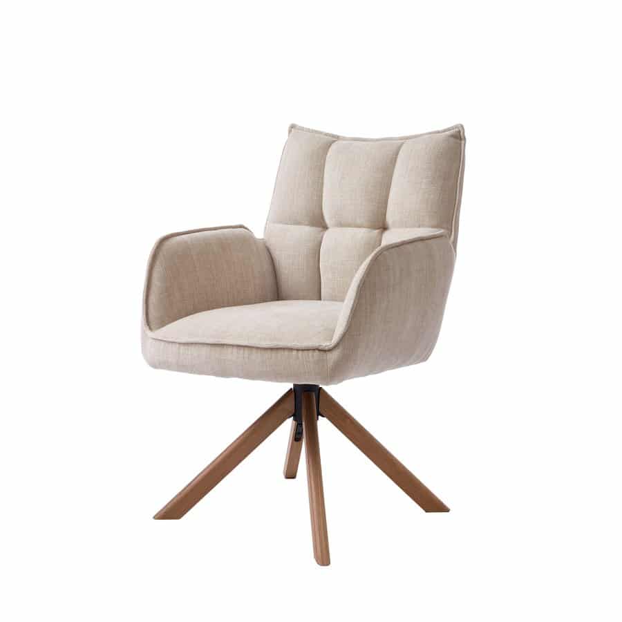 Oberhausen Spisebordsstol Armlæn Polyester Egetræ B59Xh86Xd65Cm