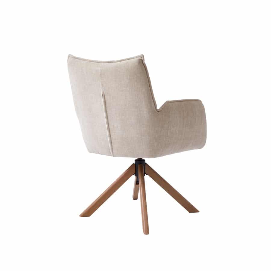 Oberhausen Spisebordsstol Armlæn Polyester Egetræ B59Xh86Xd65Cm