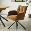 Oberhausen Spisebordsstol Armlæn Rustfarvet Stof B59Xh86Xd65Cm