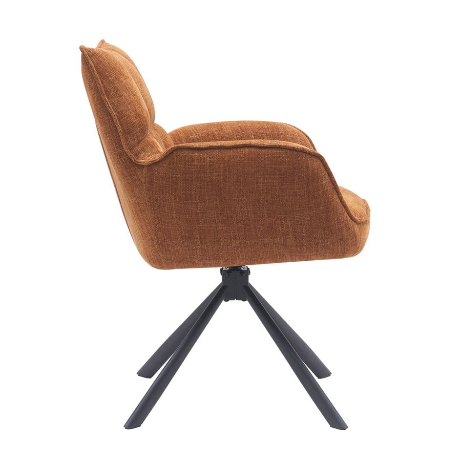 Oberhausen Spisebordsstol Armlæn Rustfarvet Stof B59Xh86Xd65Cm