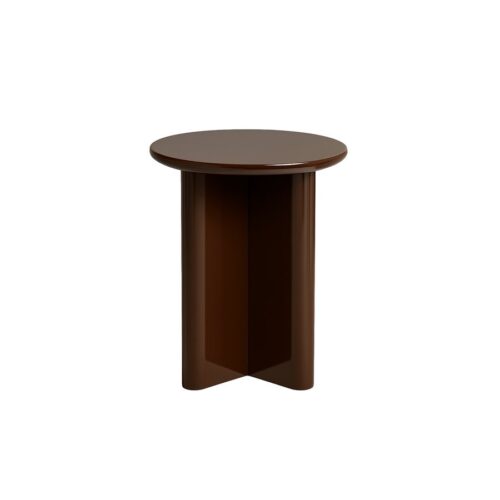 Offenbach Sidebord Brun Højglans Mdf Ø50Xh55Xd50Cm