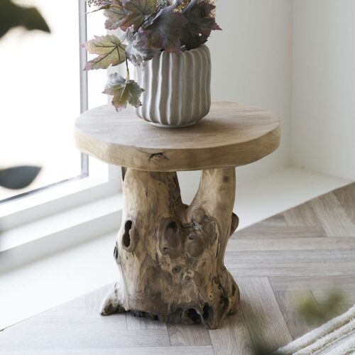 Palena Sidebord Teaktræ Ø40Xh45Cm