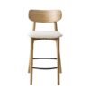 Phoenix Barstol Egetræ Polyester Off White