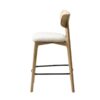 Phoenix Barstol Egetræ Polyester Off White