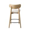 Phoenix Barstol Egetræ Polyester Off White